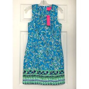 NWT Lilly Pulitzer Mila Stretch Shift Dress Oasis Outta Line Engineered sz 2
